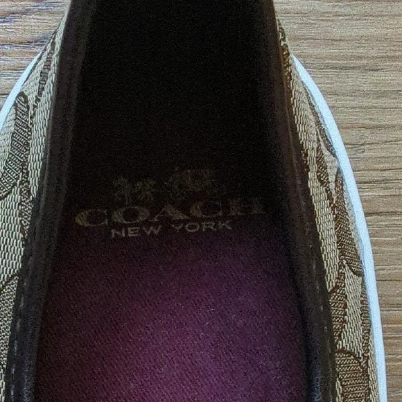 Coach Empire Low Top Logo Sneakers Brown Signature Canvas Wm Sz 10 - Picture 4 of 16